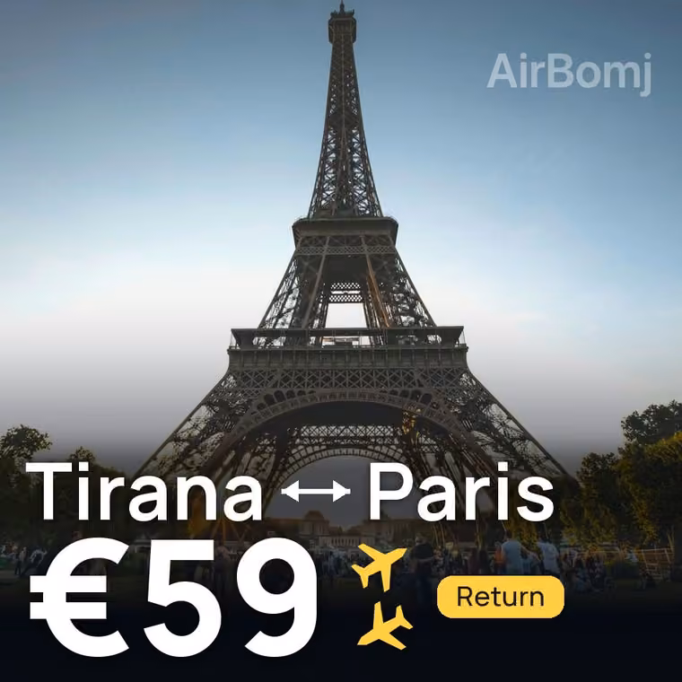 Tirana → Paris for €59