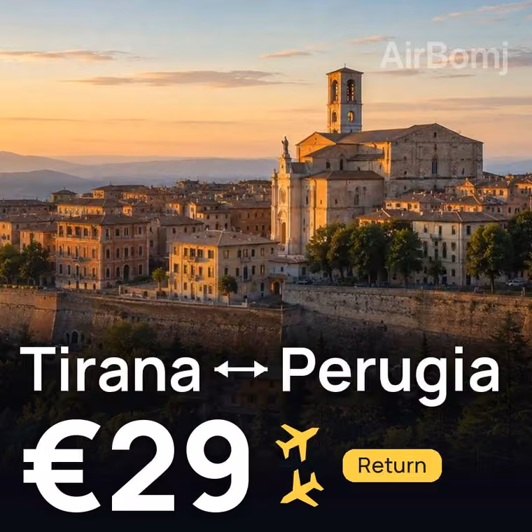 Tirana → Perugia for €29