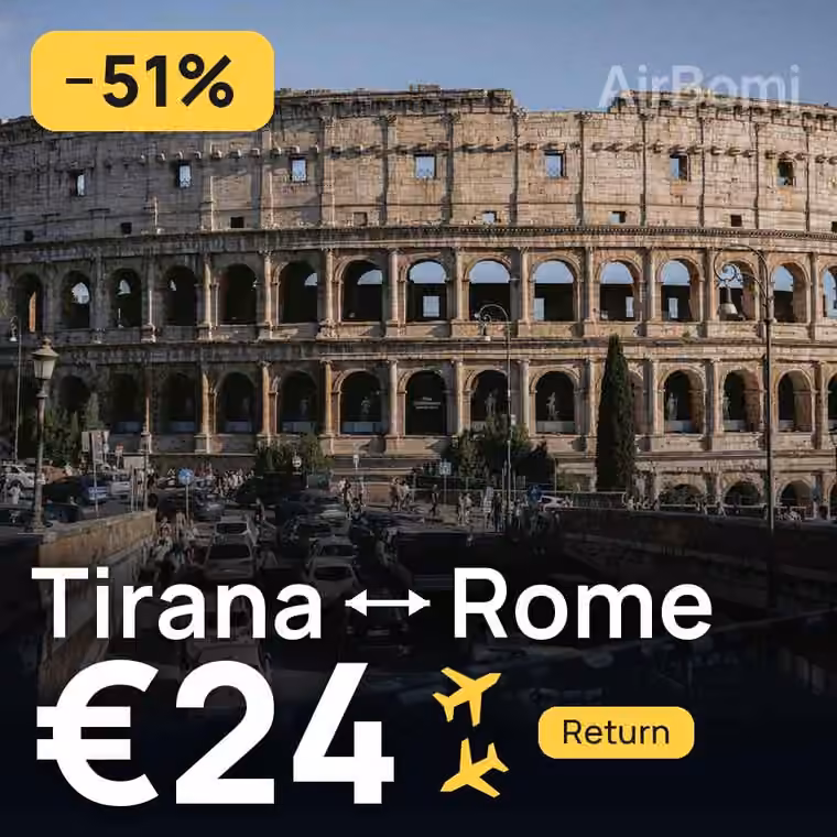 Tirana → Rome for €24