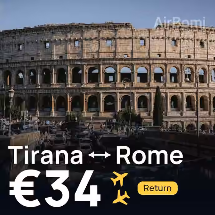 Tirana → Rome for €34