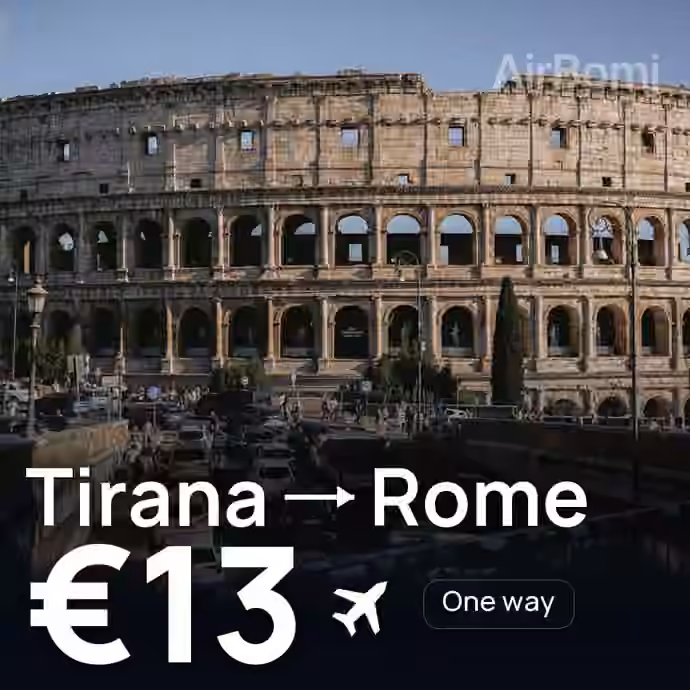 Tirana → Rome for €13
