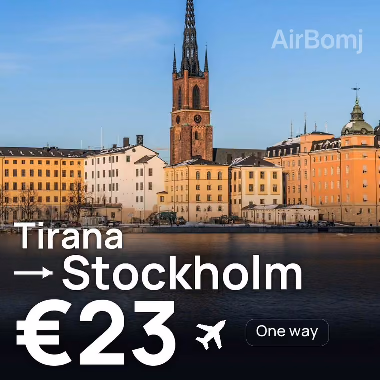 Tirana → Stockholm for €23
