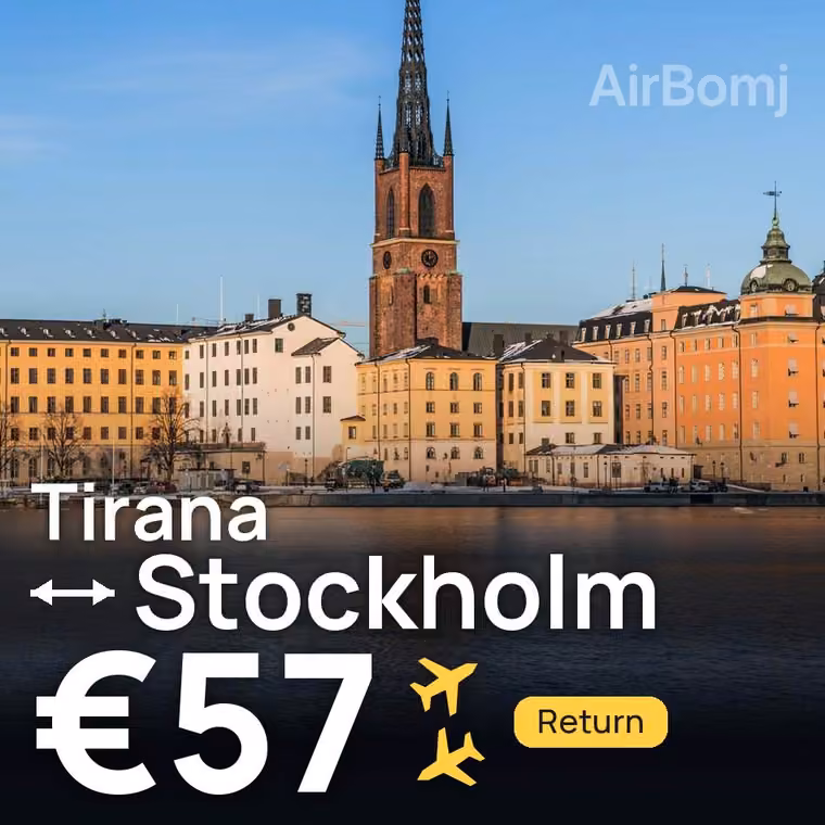 Tirana → Stockholm for €57