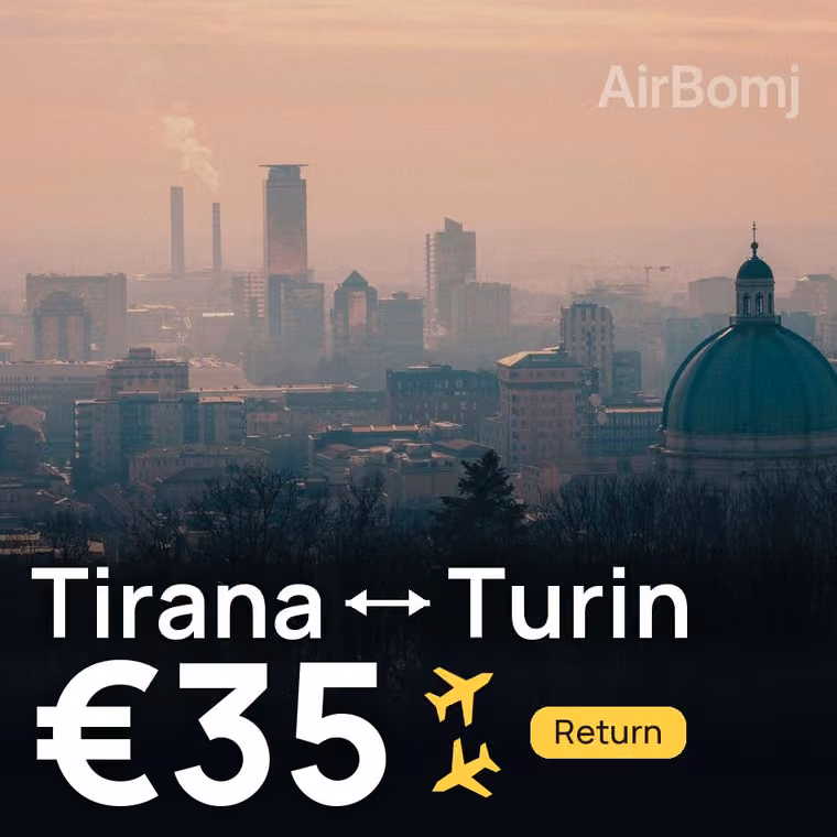 Tirana → Turin for €35