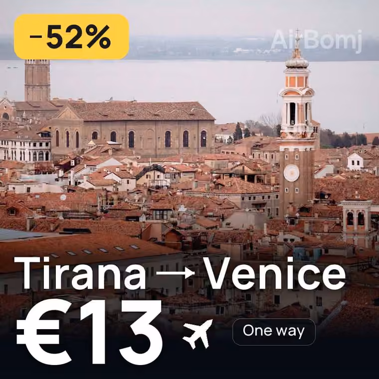 Tirana → Venice for €13