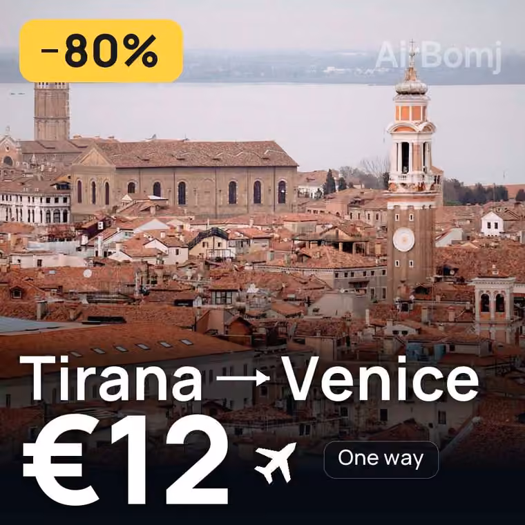 Tirana → Venice for €13