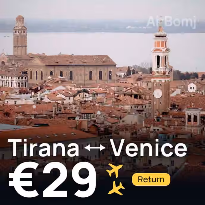 Tirana → Venice for €29