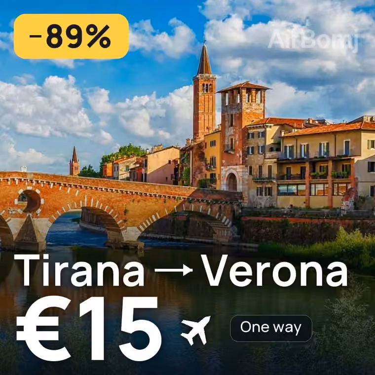 Tirana → Verona for €15