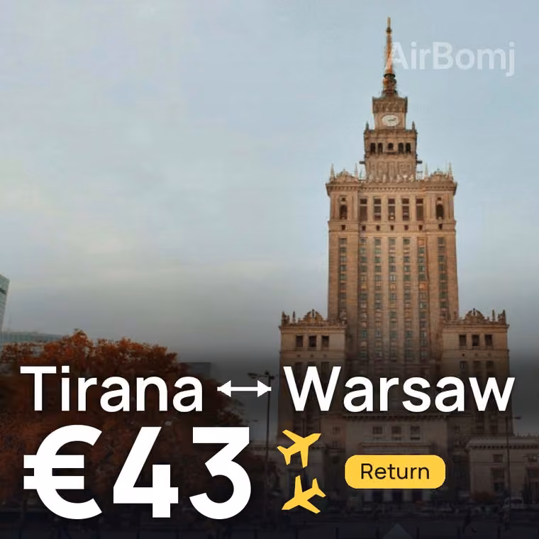 Tirana → Warsaw for €43
