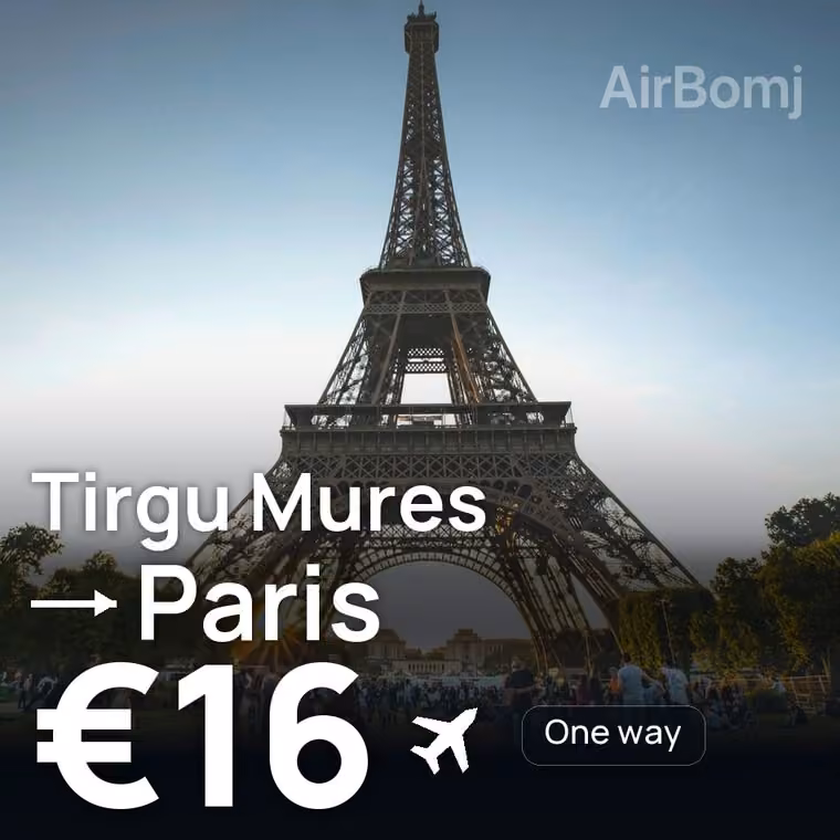 Tirgu Mures → Paris for €16