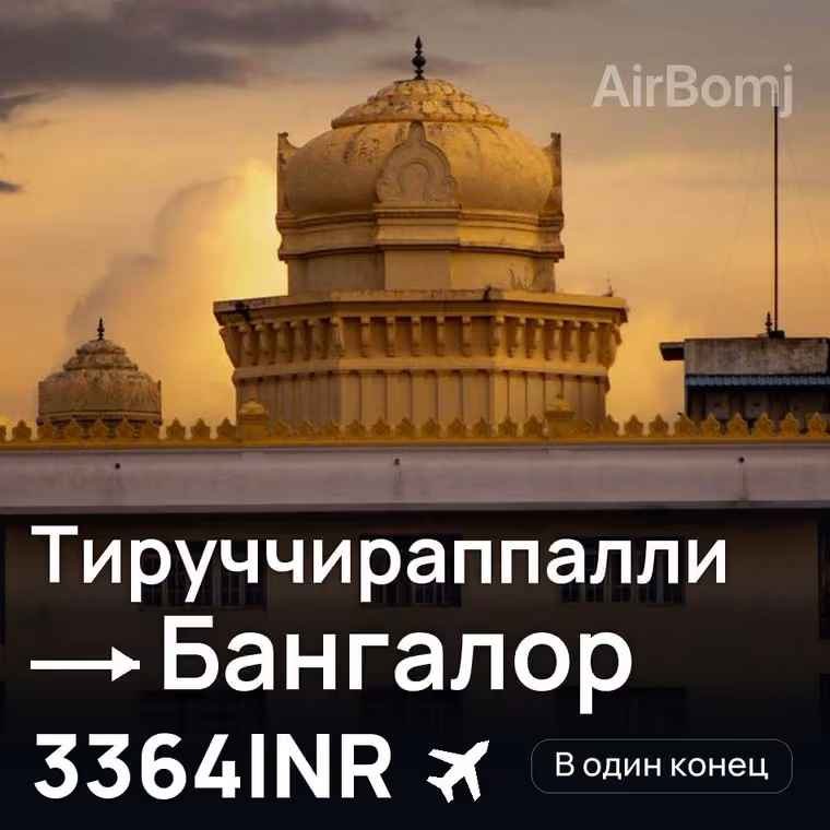Тируччираппалли → Бангалор за 3364INR