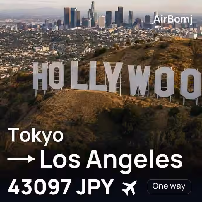 Tokyo → Los Angeles for 43097 JPY