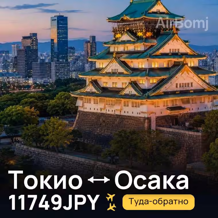 Токио → Осака за 11749JPY