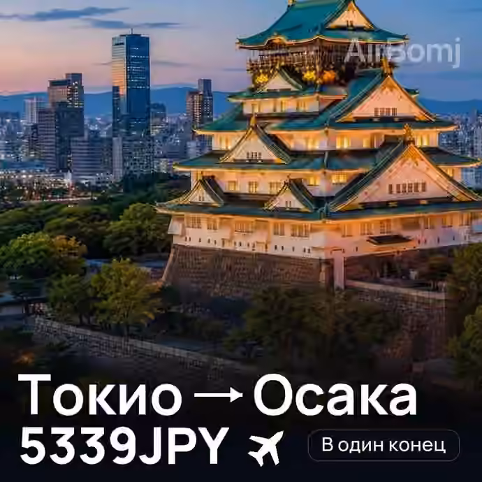 Токио → Осака за 5339JPY