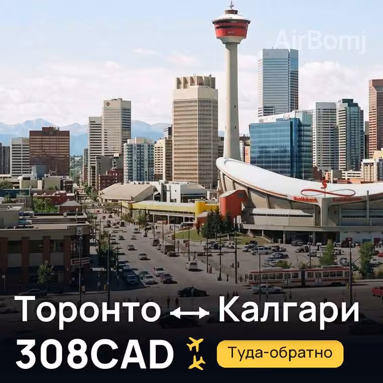 Торонто → Калгари — лучшая цена 308CAD