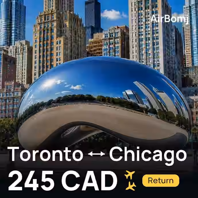Toronto → Chicago for 245 CAD