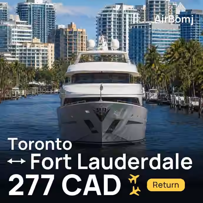 Toronto → Fort Lauderdale for 277 CAD