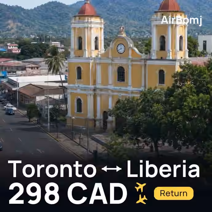 Toronto → Liberia for 298 CAD