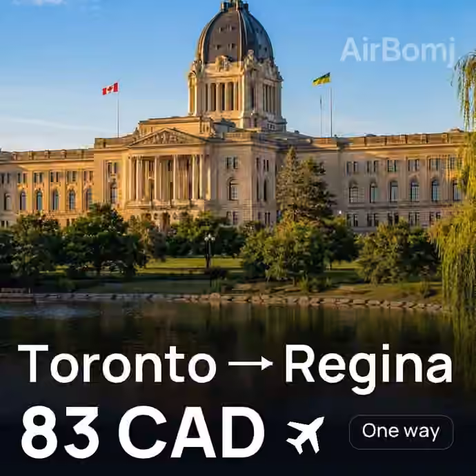 Toronto → Regina for 83 CAD