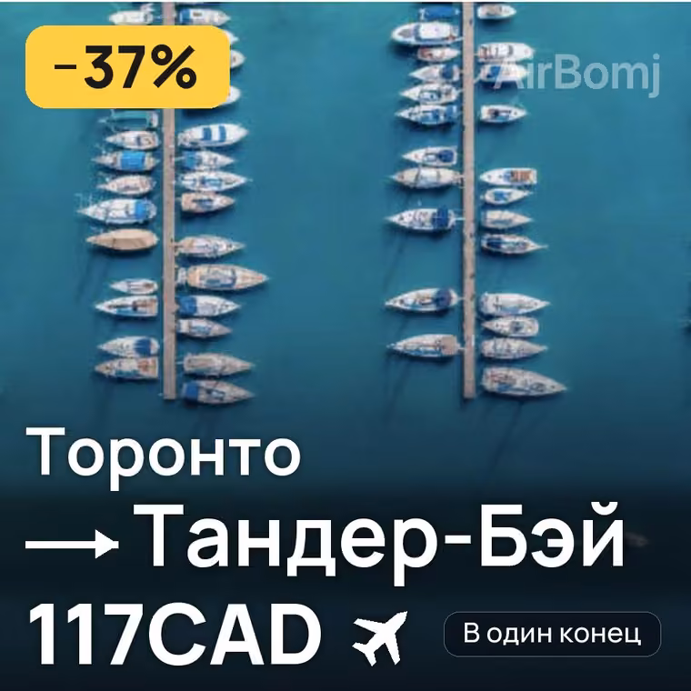 Торонто → Тандер-Бэй — лучшая цена 117CAD