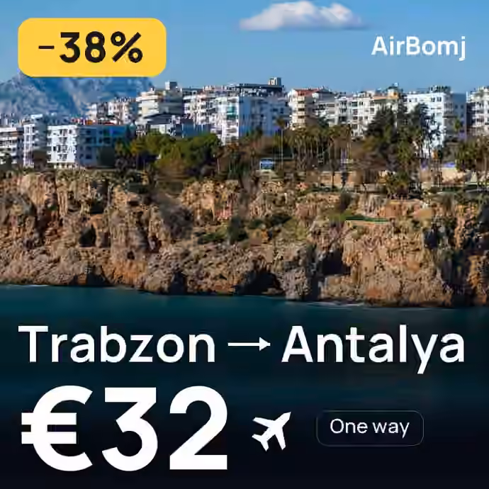 Trabzon → Antalya for €32