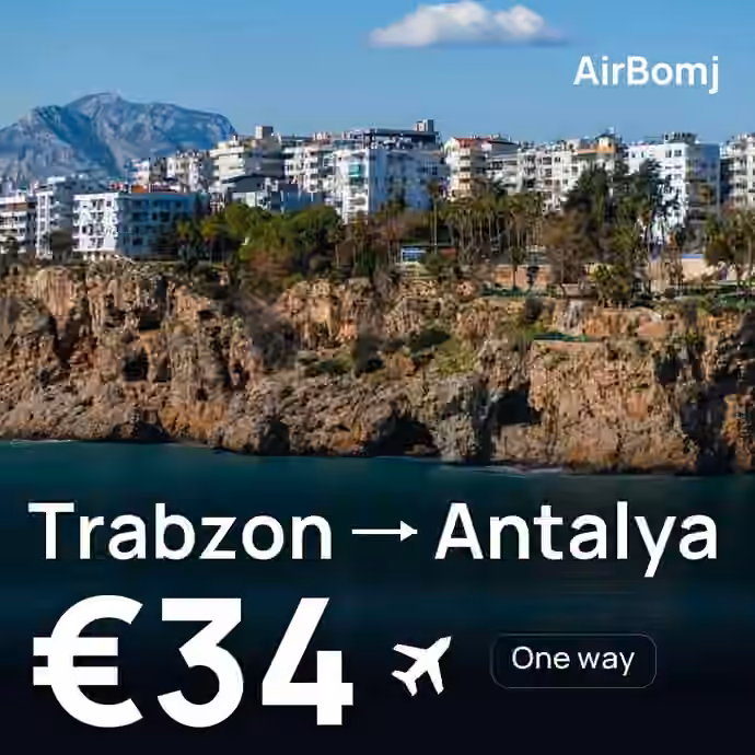 Trabzon → Antalya for €34