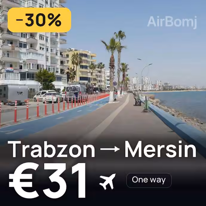 Trabzon → Mersin for €31