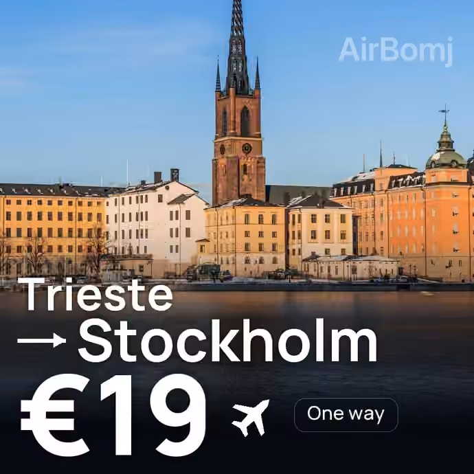 Trieste → Stockholm for €19