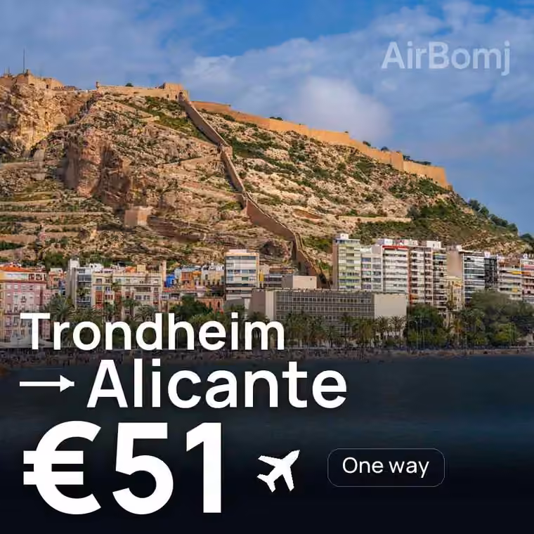 Trondheim → Alicante for €59