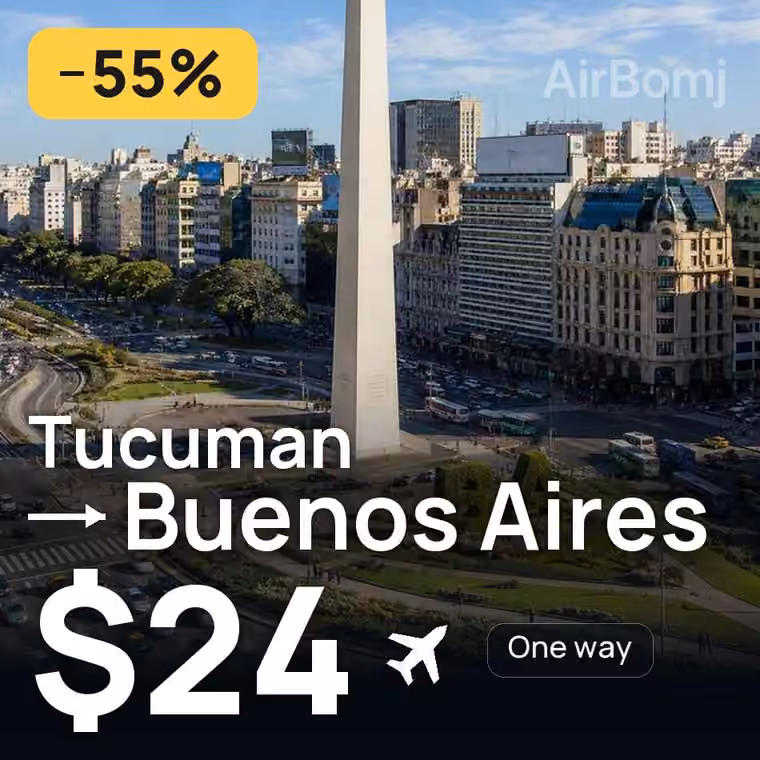 Tucuman → Buenos Aires for $24