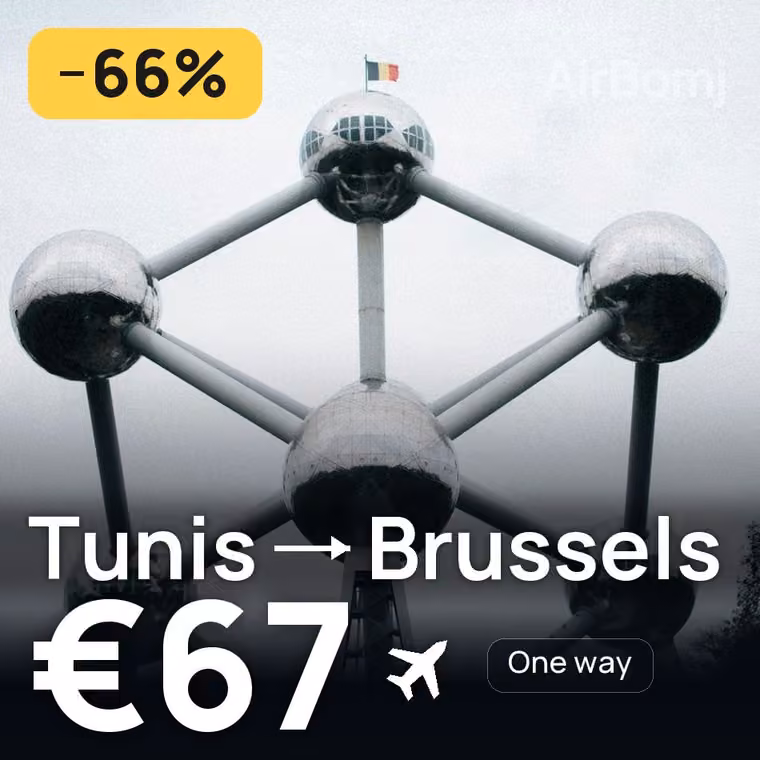 Tunis → Brussels for €70