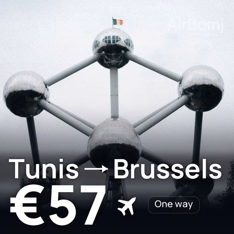 Tunis → Brussels for €57
