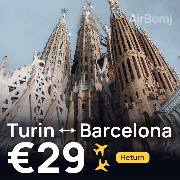 Turin → Barcelona for €29