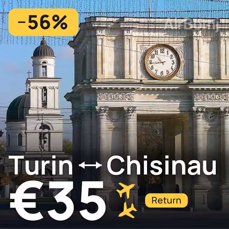 Turin → Chisinau for €35
