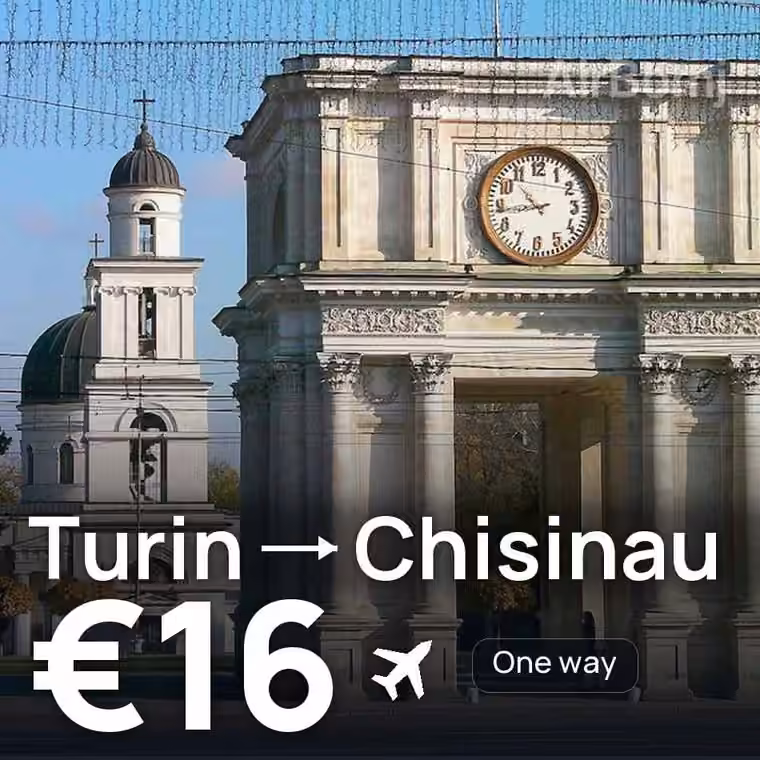 Turin → Chisinau for €17