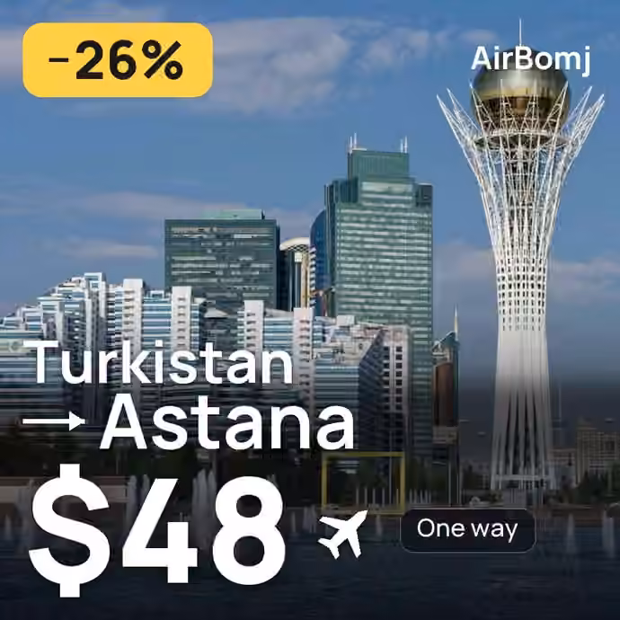 Turkistan → Astana for $48