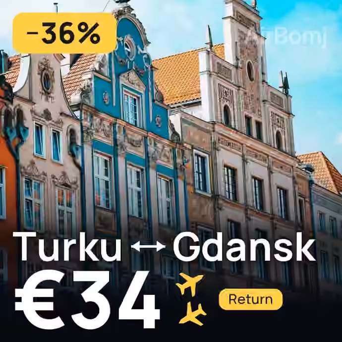 Turku → Gdansk for €34