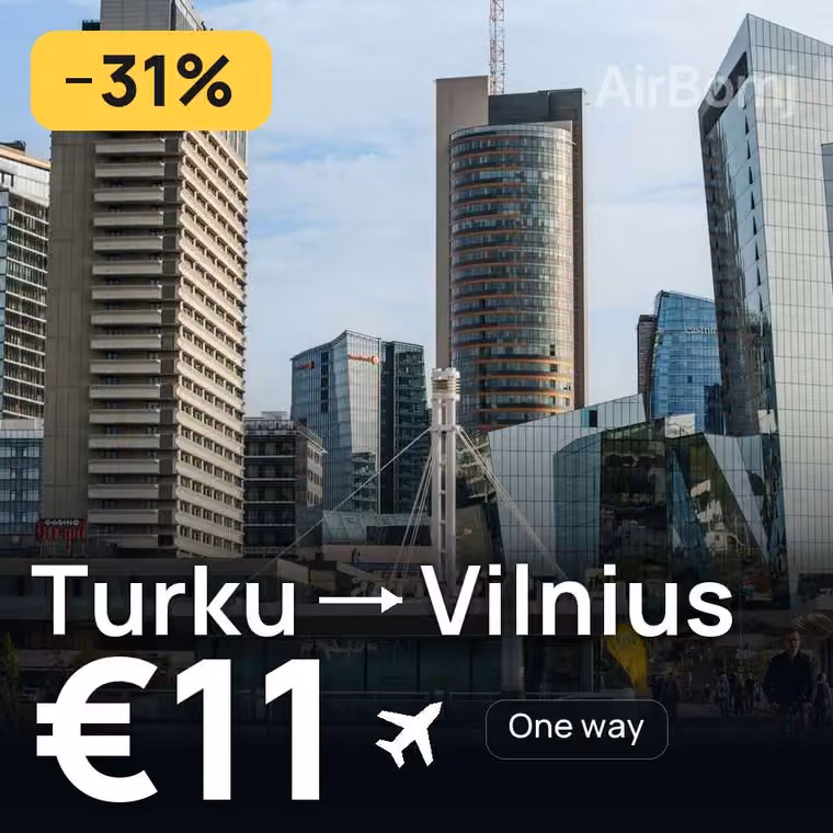 Turku → Vilnius for €11