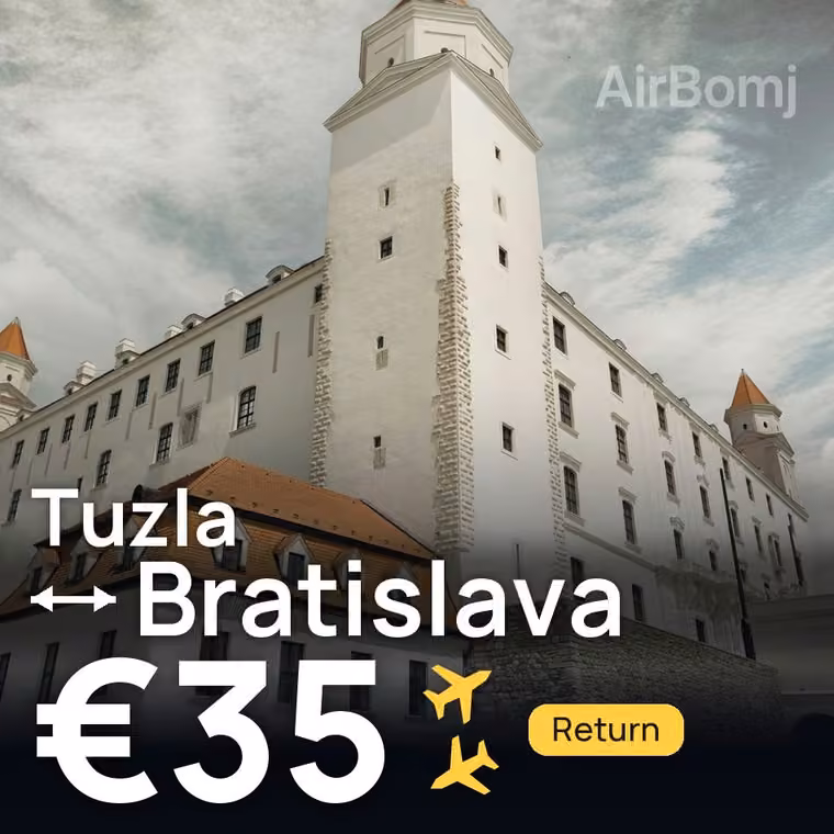 Tuzla → Bratislava for €35
