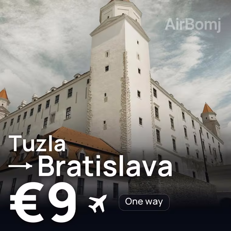 Tuzla → Bratislava for €9