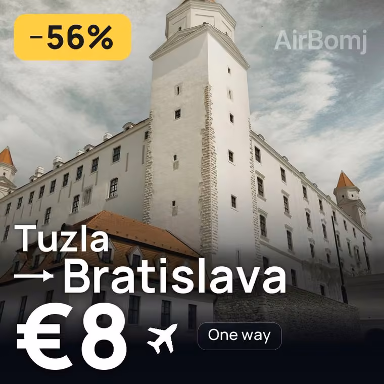 Tuzla → Bratislava for €9