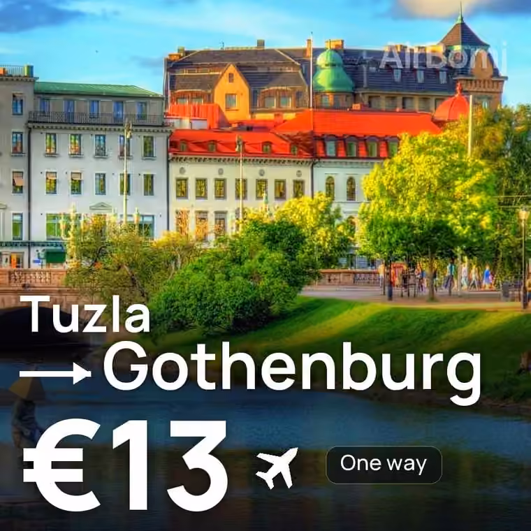 Tuzla → Gothenburg for €13