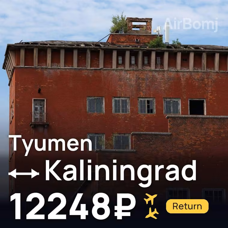 Tyumen → Kaliningrad for 12248 ₽