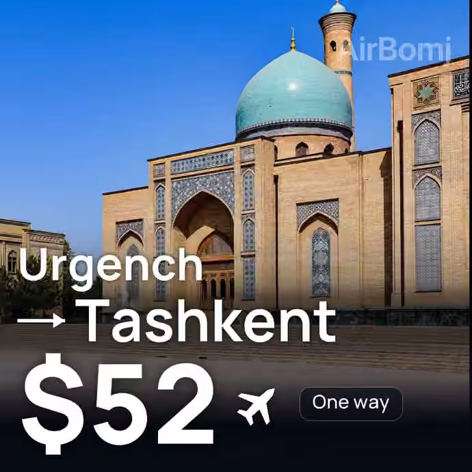 Urgench → Tashkent for $52