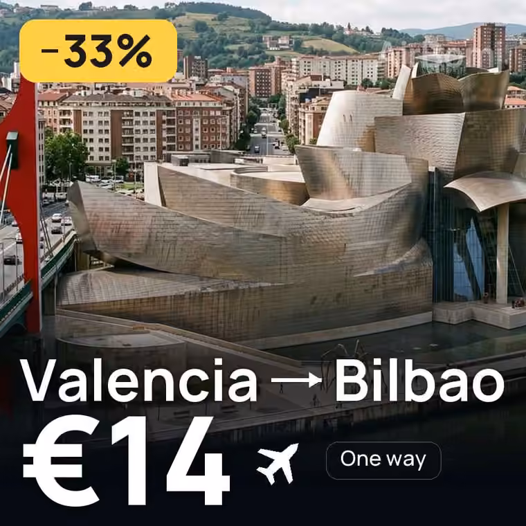 Valencia → Bilbao for €14