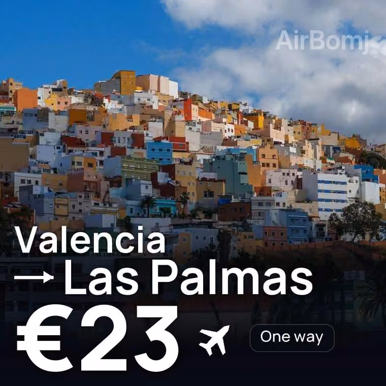Valencia → Las Palmas for €23