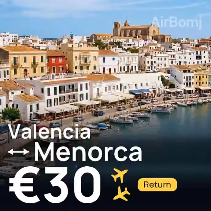 Valencia → Menorca for €30
