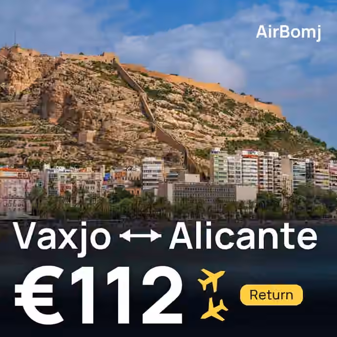 Vaxjo → Alicante for €112