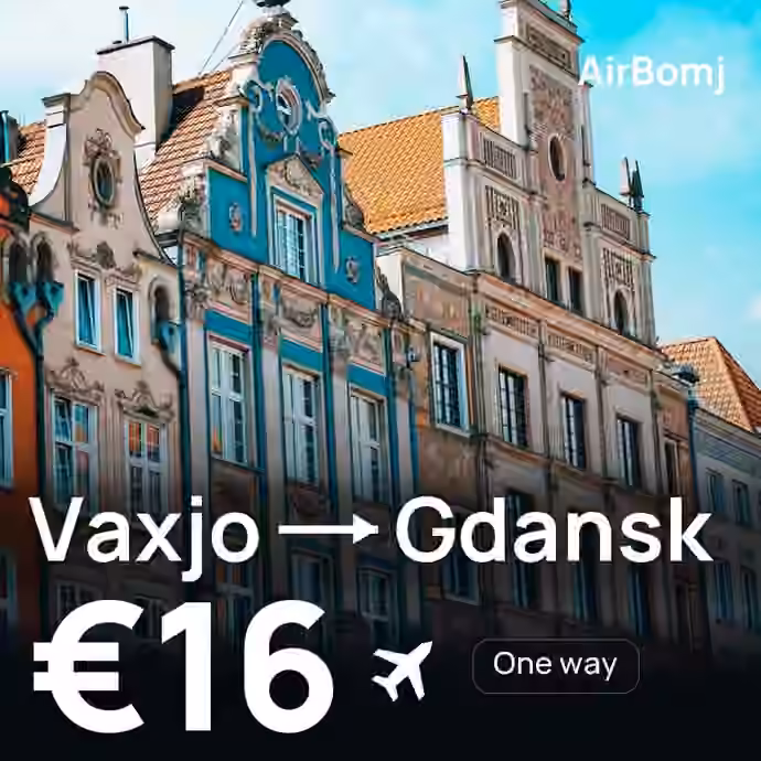 Vaxjo → Gdansk for €16