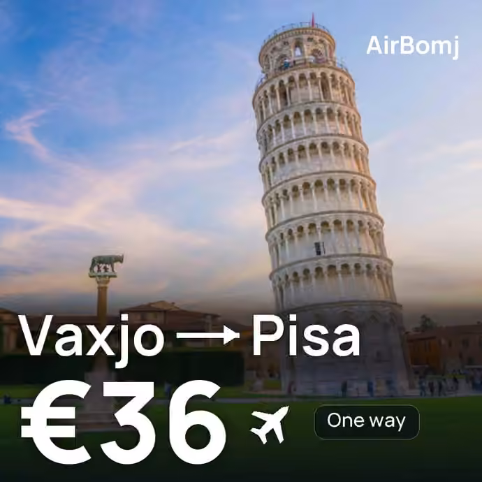 Vaxjo → Pisa for €36
